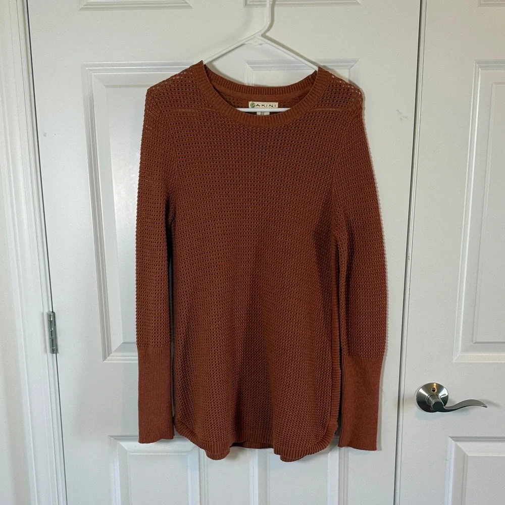Akini Rust Knit Sweater - Picture 1 of 9